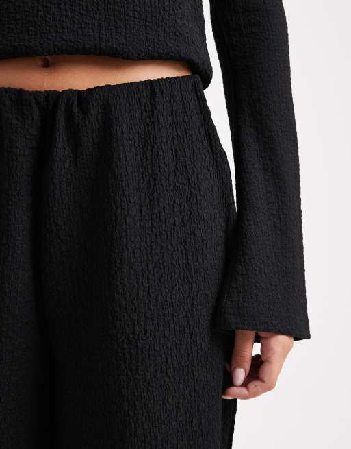 Vero Moda - Pantaloni testurizzati in jersey neri in coordinato, 5 di 5
