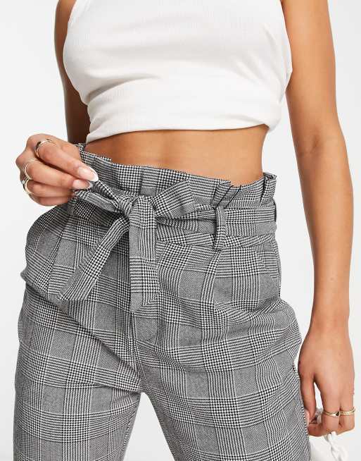 Crop top and hot sale paperbag trousers