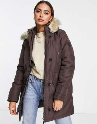 Vero Moda parka coat in brown