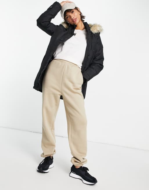 Vero Moda - Parka met capuchon gevoerd met imitatiebont in zwart, 4 van 4