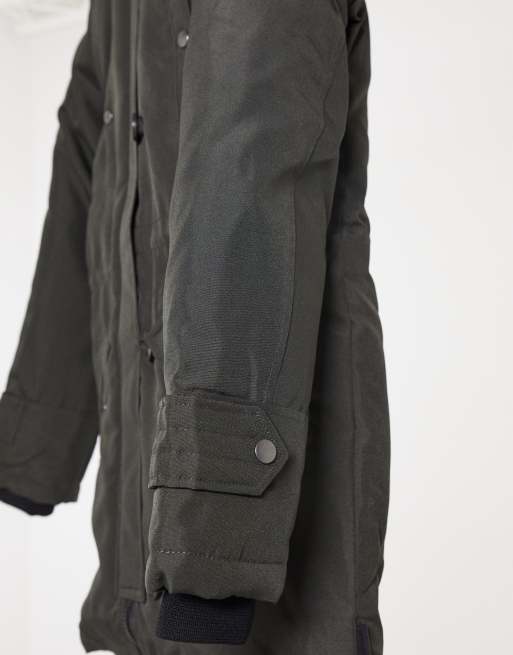 Vero Moda - Parka met capuchon van imitatiebont in kaki, 3 van 4