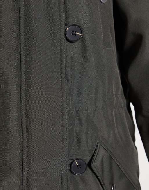 Vero Moda – Parka mit Kunstfellkapuze in Khaki, 4 von 4