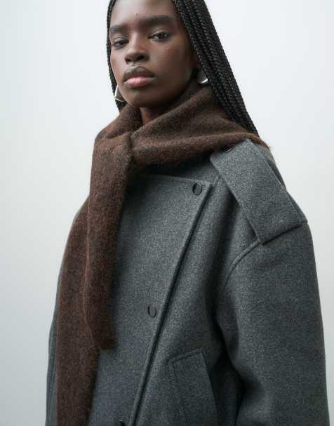 Vero Moda petit foulard triangle marron chocolat - view 1