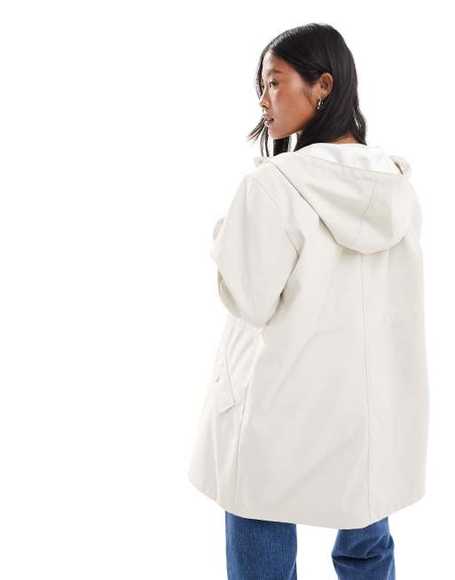 Vero Moda Petite – Beschichtete Regenjacke in Moonbeam Stone mit Kapuze, 4 von 4