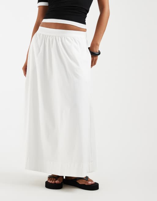 Vero Moda Petite – Biała wciągana spódnica midi, 2 z 5