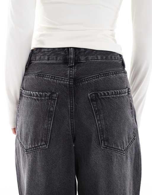 Vero Moda Petite - Billie - Jean barrel à taille haute - Noir délavé, 4 de 5