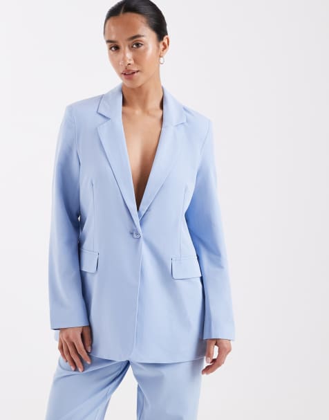 Vero Moda Petite - Blazer d'ensemble large et ajusté - Bleu Brunnera - view 1