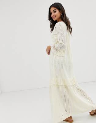 robe longue broderie