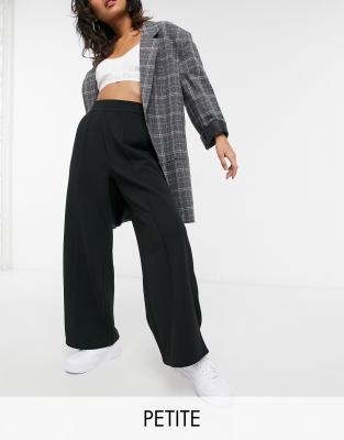 Vero Moda Petite - Broek met wijde pijpen in zwart