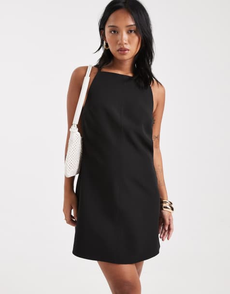 Vero Moda Petite cami strap racer fitted mini dress in black - view 1