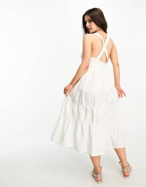 Petite white maxi dress sale