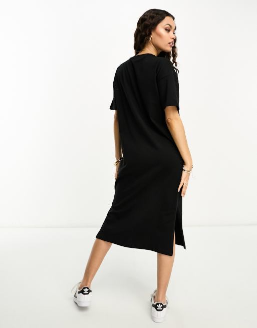 Vero Moda Petite – Czarna sukienka t-shirtowa maxi oversize, 2 z 4