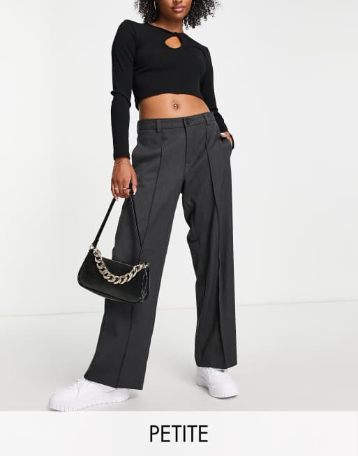 Vero Moda Petite dad trousers in grey