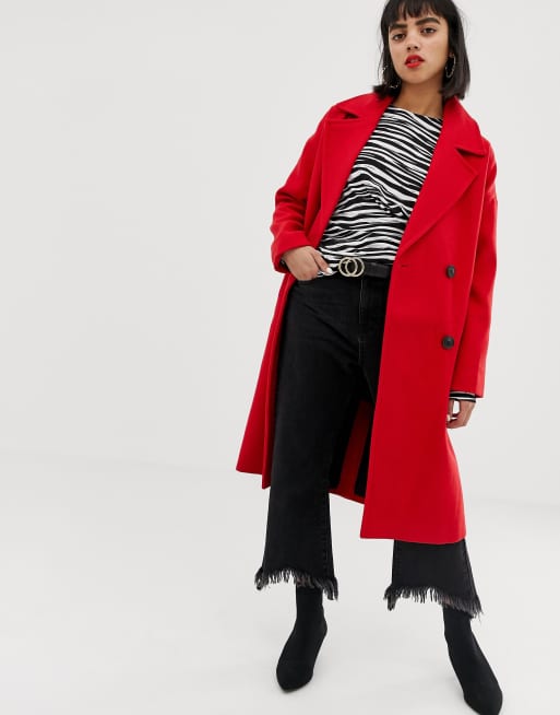 Moda Petite Double Breasted Coat ASOS