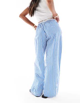 Vero Moda Petite Double Waistband Detail Wide Leg Pants