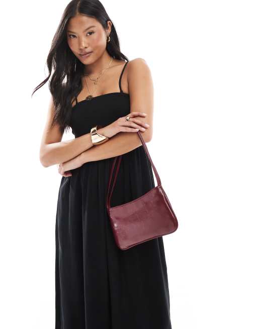 Vero Moda Petite – Easy – Svart, smockad, ankellång klänning med smala axelband, 2 av 4