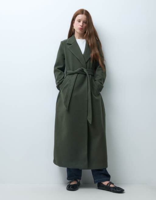 Vero Moda Petite elegant lång kappa med skärp, 2 av 4