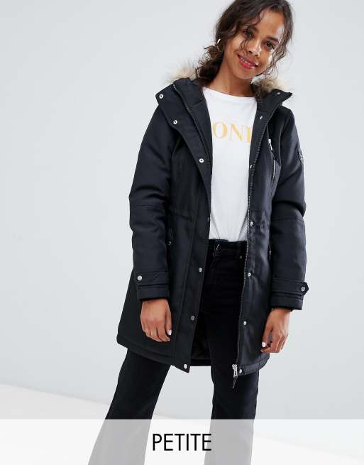 Vero moda petite on sale faux fur hooded parka