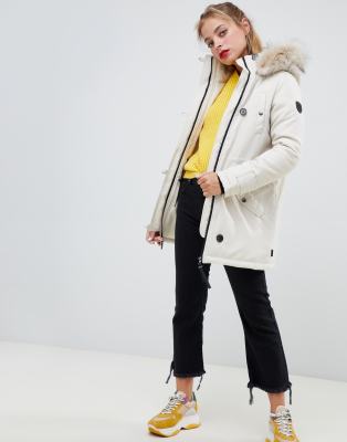 vero moda petite faux fur hooded parka