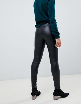 asos petite leather trousers