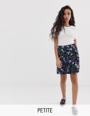 Vero Moda Petite floral printed mini skirt-Multi