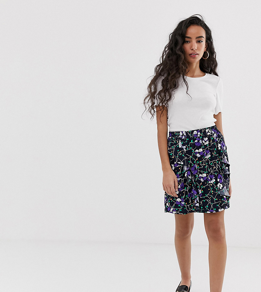 Vero Moda Petite floral printed mini skirt-Multi