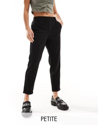 Vero Moda Petite - Gerade geschnittene Hose in Schwarz