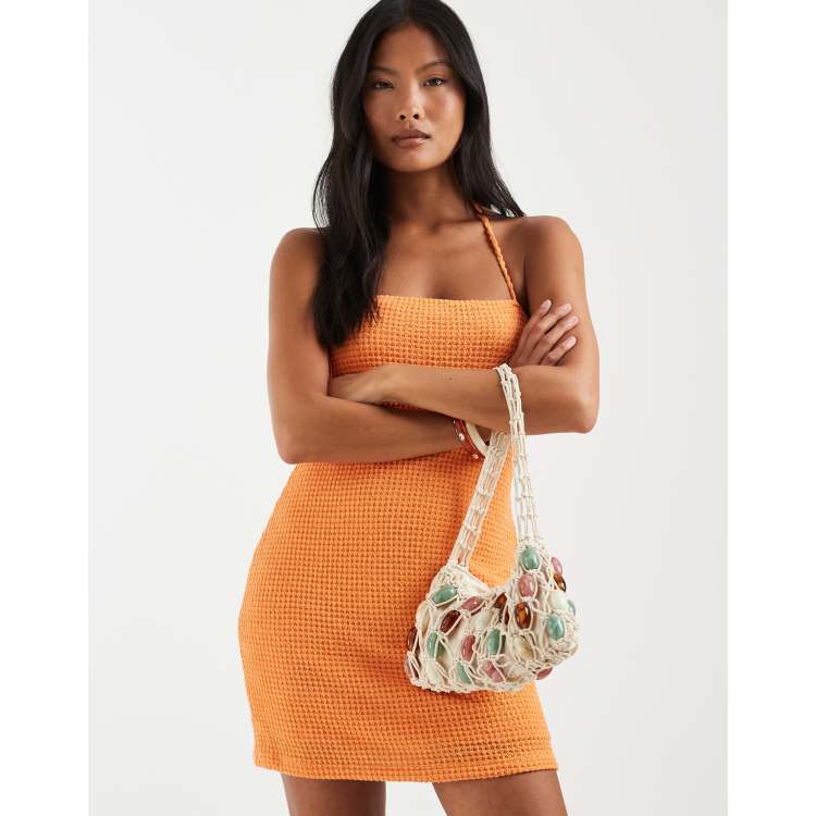 orange knit mini dress Keeping Me Awake Knit Mini Dress Orange