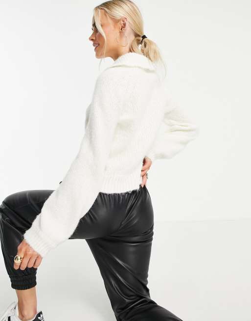 Vero Moda Petite - Hvid trøje med krave og store ærmer, 4 af 4