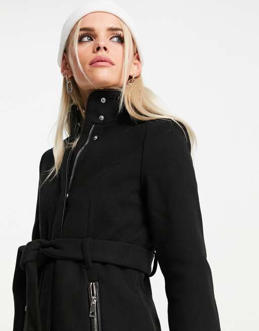 Vero Moda Petite - Jas met opstaande boord in zwart, 2 van 4