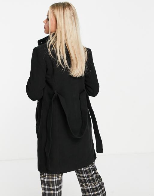 Vero Moda Petite - Jas met opstaande boord in zwart, 3 van 4
