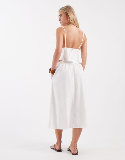 Pyjama en lin mélangé - Vert kaki clair - FEMME | H&M CA