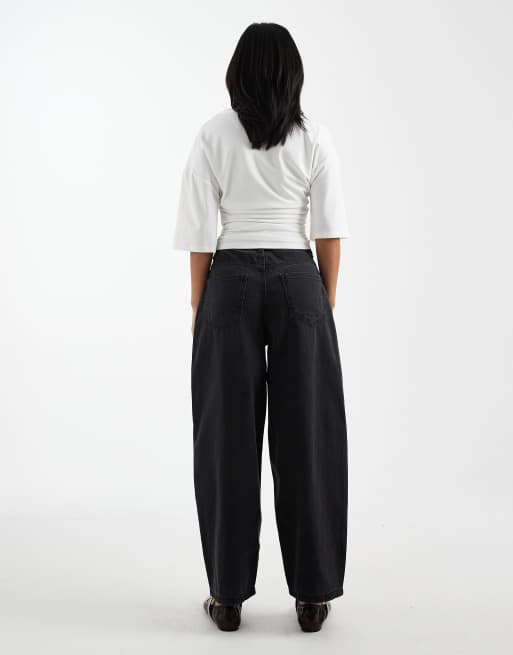 Vero Moda Petite - Kirsa - Jean barrel à taille haute - Gris moyen délavé, 2 de 5