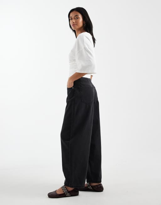 Vero Moda Petite - Kirsa - Jean barrel à taille haute - Gris moyen délavé, 3 de 5