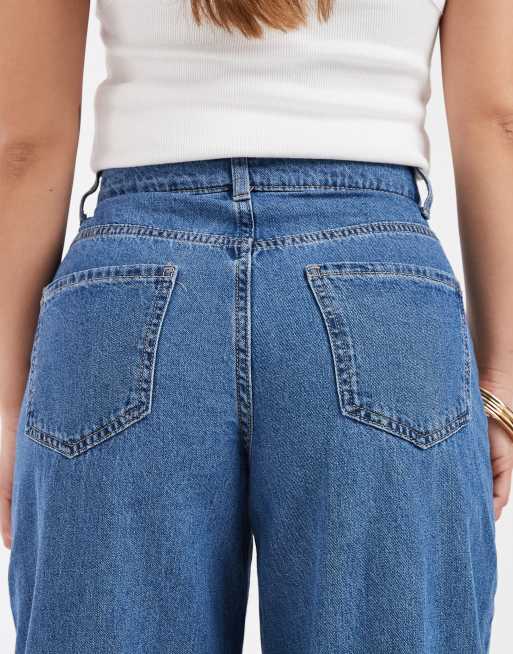 Vero Moda Petite - Kirsa - Jeans bombati a vita alta lavaggio blu medio, 5 di 5
