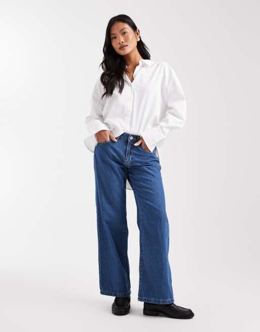 Vero Moda Petite - Kirsa - Jeans dritti a vita medio alta lavaggio nero