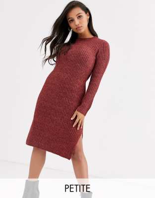 petite knit midi dress