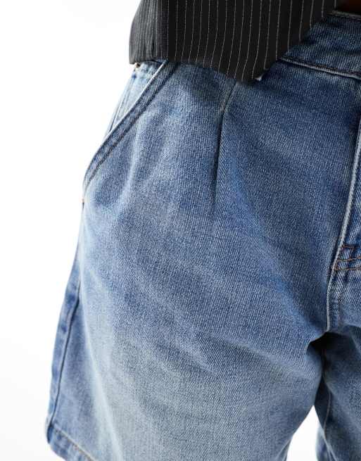 Vero Moda Petite – Ljusblå jeansshorts i boyfriendstil, 4 av 5