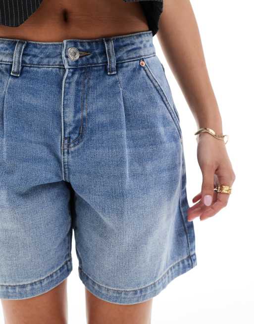 Vero Moda Petite – Ljusblå jeansshorts i boyfriendstil, 5 av 5