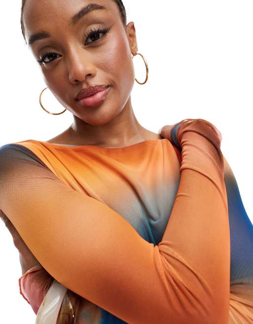 sunset dress long sleeve Azazie Liah