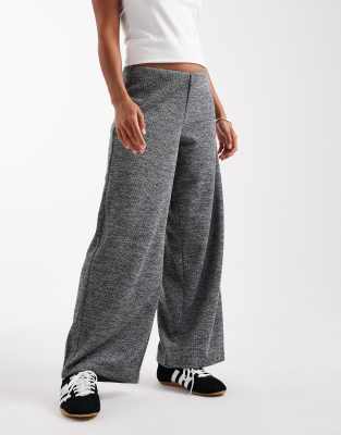 Vero Moda Petite Loose Pull On Pants In Gray