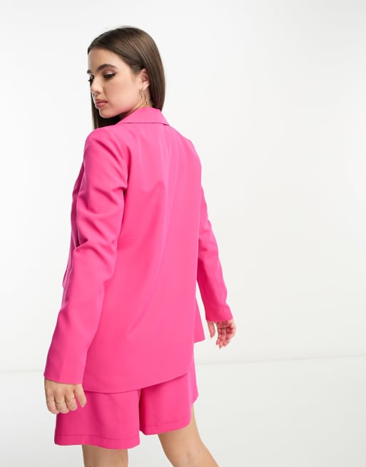 Vero Moda Petite - Lys pink skræddersyet habitblazer - Del af sæt, 2 af 4