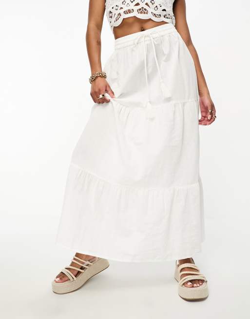 White maxi 2025 skirt petite