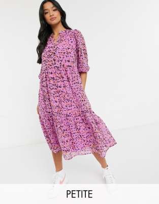 Vero Moda Petite midi smock dress with 