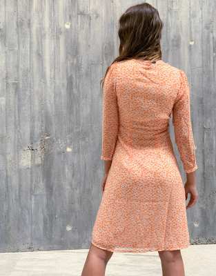 vero moda orange dress