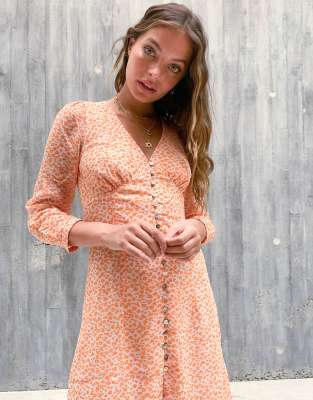 vero moda orange dress