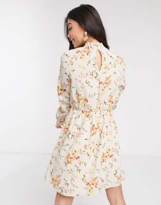 cream floral dress