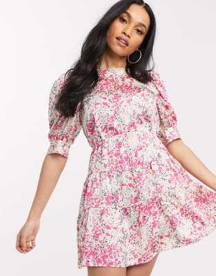 petite pink dress with sleeves