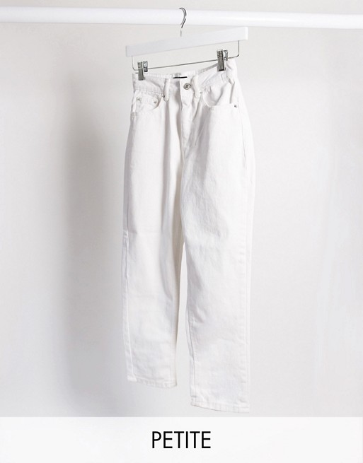 Vero Moda Petite mom jeans in white