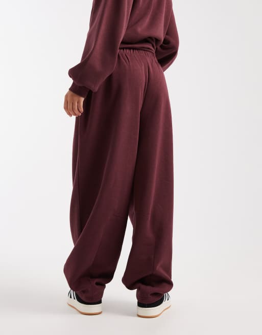 Vero Moda Petite Oversize-Jogger im Ballon-Schnitt als Kombiteil in Burgunderrot, 3 von 5